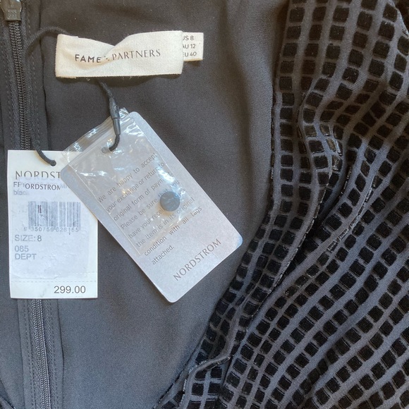 Fame and Partners | Black Velvet/Velour Dress - Picture 2 of 4